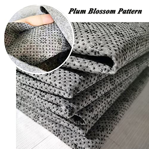Yushen Antislip Vinyl Tufting Cloth Final Backing Fabric Non Slip Rug Pad with Plum Blossom Pattern for Carpets Rug Making Tufting Cushion Punch Needle 70 x 39 Inch - Image 2
