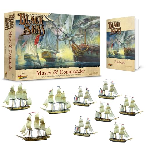 WARLORD GAMES مجموعة البداية من وورلورد جيمز ماستر كوماندر بلاك سيز - عصر الإبحار للعبة لـ 2 أو أكثر من اللاعبين باستخدام المينياتورات - Image 1