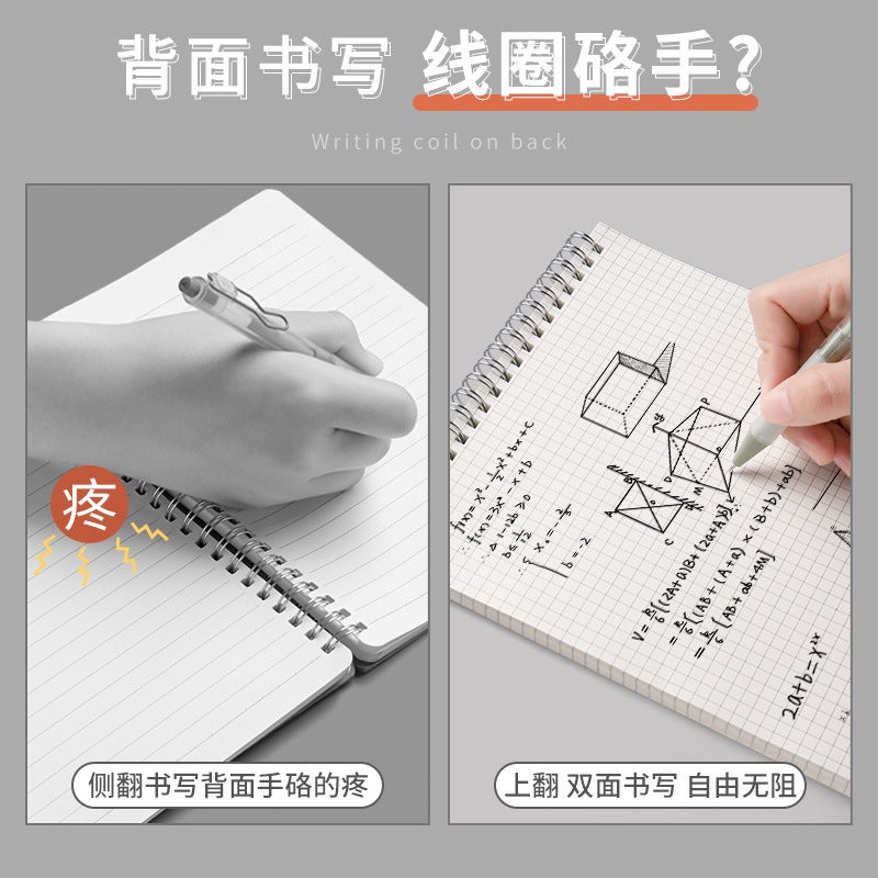 Turn Up The Coil Book Small Notebook A5 Portable Blank Portable Notebook B5 Drawing Thickened Pp Notebook Grid Square - Image 3