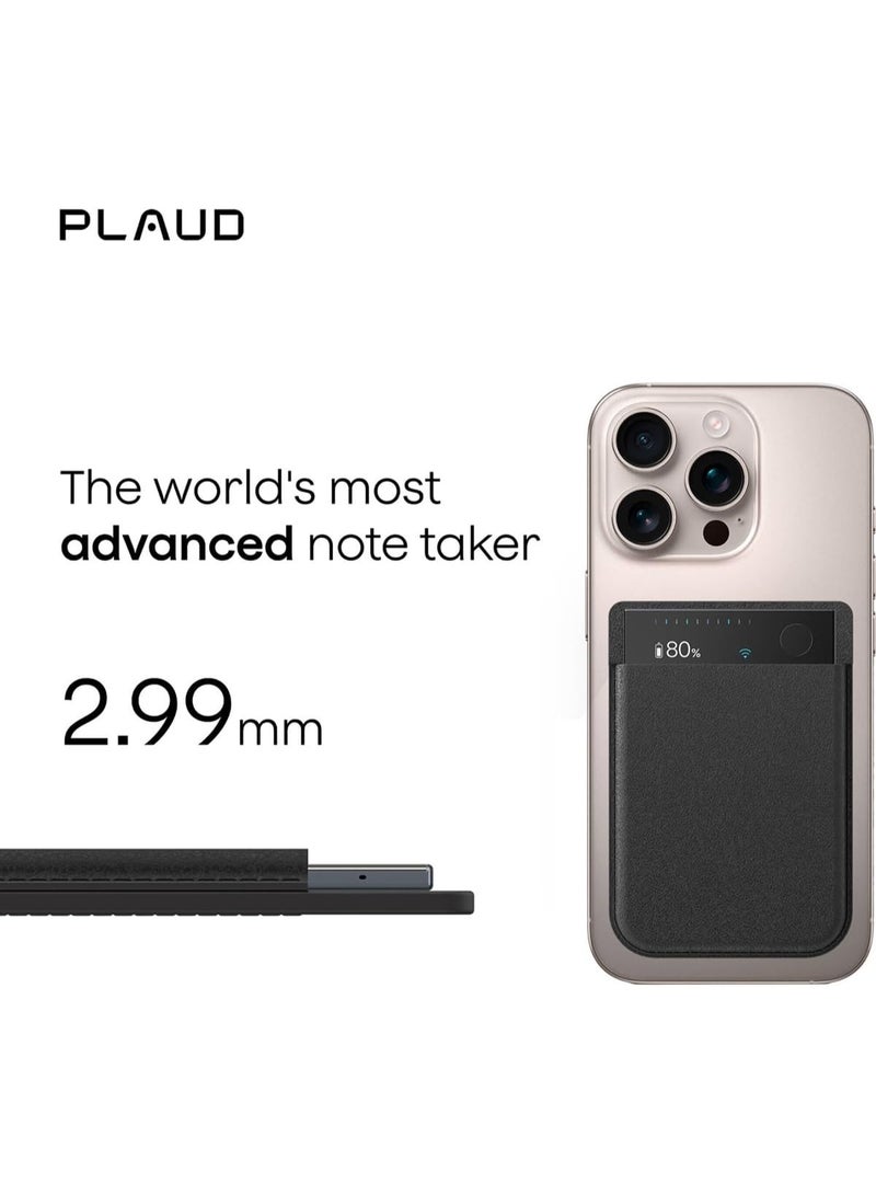 بلود مسجل صوت ذكي Plaud Note Pro (بتقنية الذكاء الاصطناعي) – نسخ صوتي وتلخيص آلي، تحكم عبر التطبيق، أداة لتدوين الملاحظات في الاجتماعات والمكالمات يدعم 112 لغة، تصميم فائق النحافة مع شاشة عرض فورية، يتضمن حافظة واقية – اللون الفضي. - Image 3