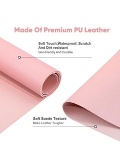 Subay Subay Nail Art Table Mat, (MAT ONLY) Soft Microfiber PU Leather Nail Hand Rest for Nail Arm Rest Cushion, Foldable Nail Art Rest Pillow Manicure Pad Desk Mat - Pink  - Image 3