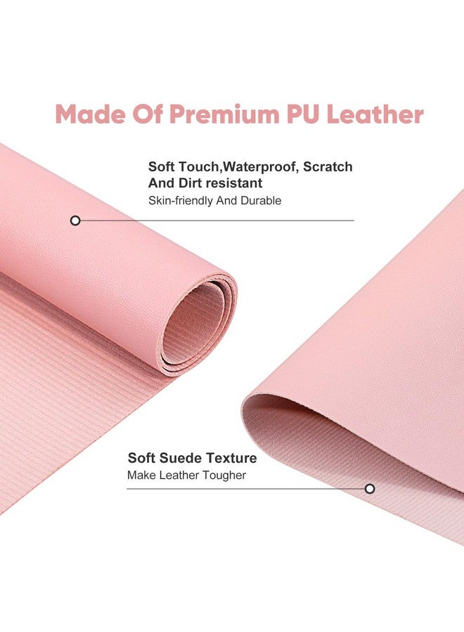 Subay Nail Art Table Mat, (MAT ONLY) Soft Microfiber PU Leather Nail Hand Rest for Nail Arm Rest Cushion, Foldable Nail Art Rest Pillow Manicure Pad Desk Mat - Pink - Image 3