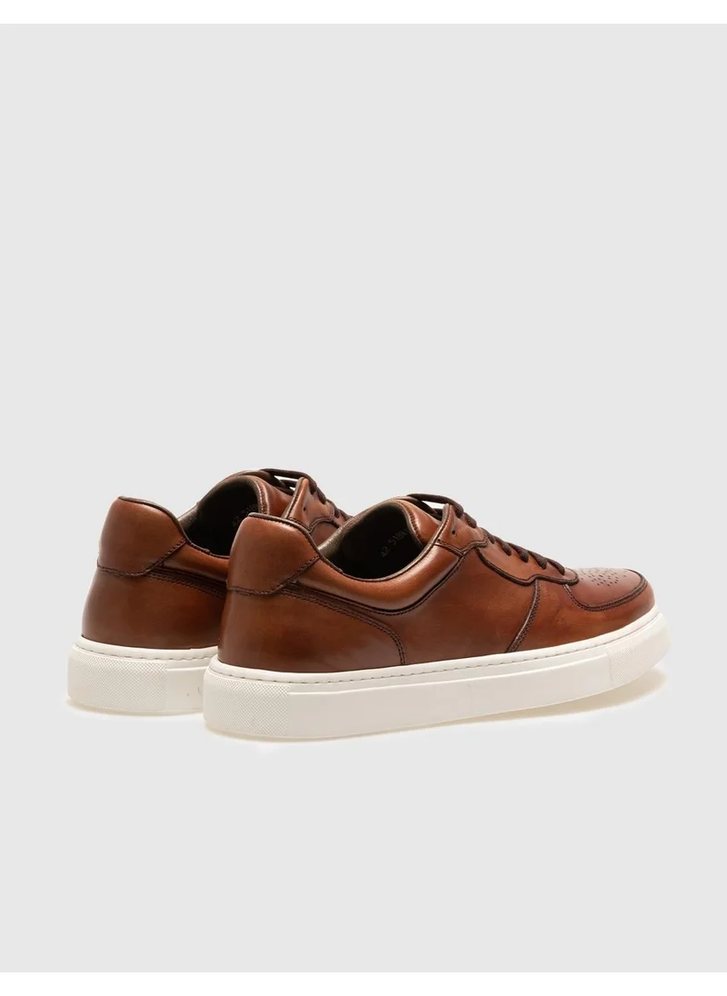Cabani Tan Lace-Up Men's Sports Shoes