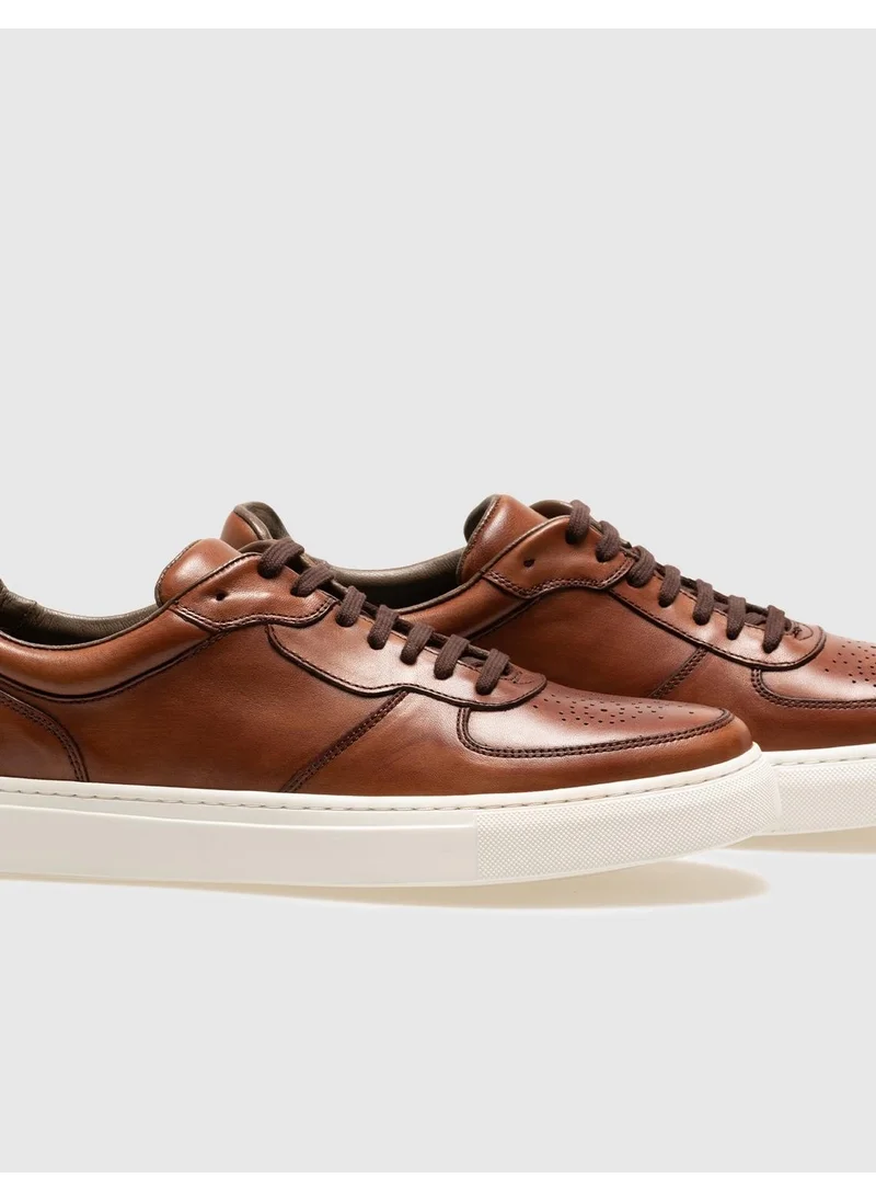 Cabani Tan Lace-Up Men's Sports Shoes