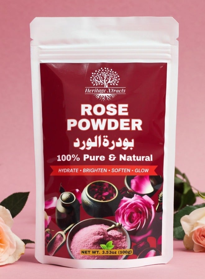 Pure Rose Powder 100gm | Skin Brightening, Anti-Aging & Soothing | Natural Face & Skin Care