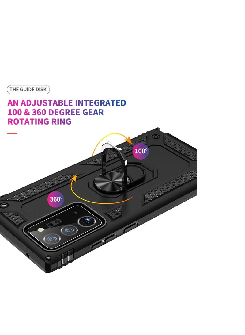 Excefore Note 20 Ultra Case Case for Samsung Note 20 Ultra Military Grade Protective Cases Cover with Ring Car Mount Kickstand for Samsung Galaxy Note 20 Ultra Car Ring Bracket Anti-fall Cover - Image 4