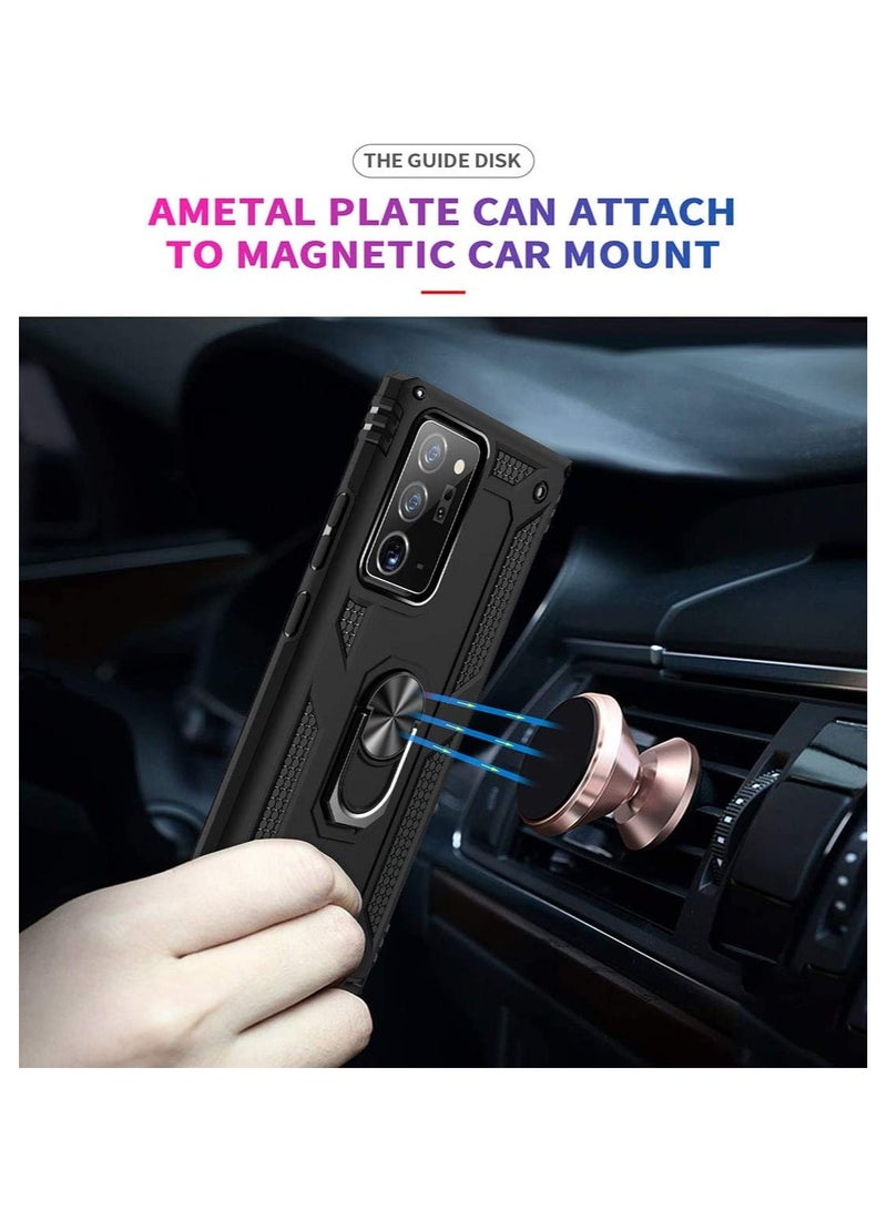 Excefore Note 20 Ultra Case Case for Samsung Note 20 Ultra Military Grade Protective Cases Cover with Ring Car Mount Kickstand for Samsung Galaxy Note 20 Ultra Car Ring Bracket Anti-fall Cover - Image 2