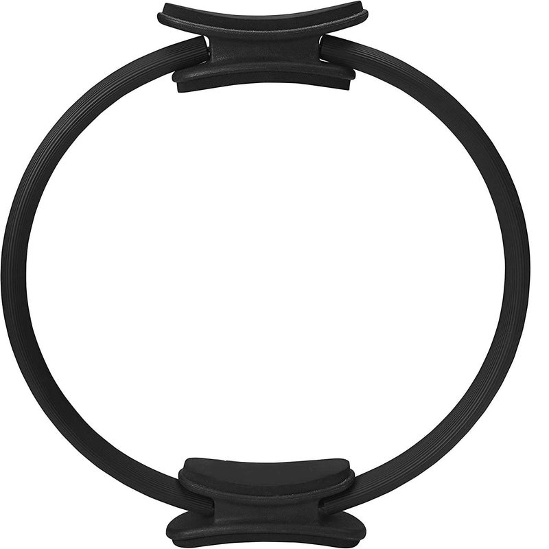 LAFILLETTE Pilates Ring 15" Fitness Circle - Lightweight & Dual Foam Padded Handles | Yoga Ring for Toning Arms, Thighs/Legs & Core, Thigh Workout, Thigh Toner, Inner Thigh Exercise Equipment (Black) - Image 1