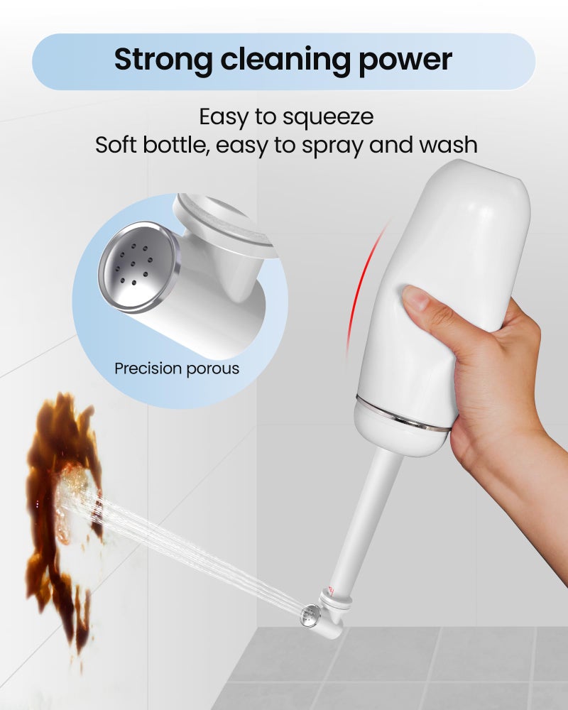Redsack Portable Bidet for Travel & Camping - Manual Squeeze Handheld Peri Bottle for Feminine Hygiene, 3 Leak-Proof Seals, Extendable Sprayer with Rotating Nozzle for Men & Women (White, General) - Image 4