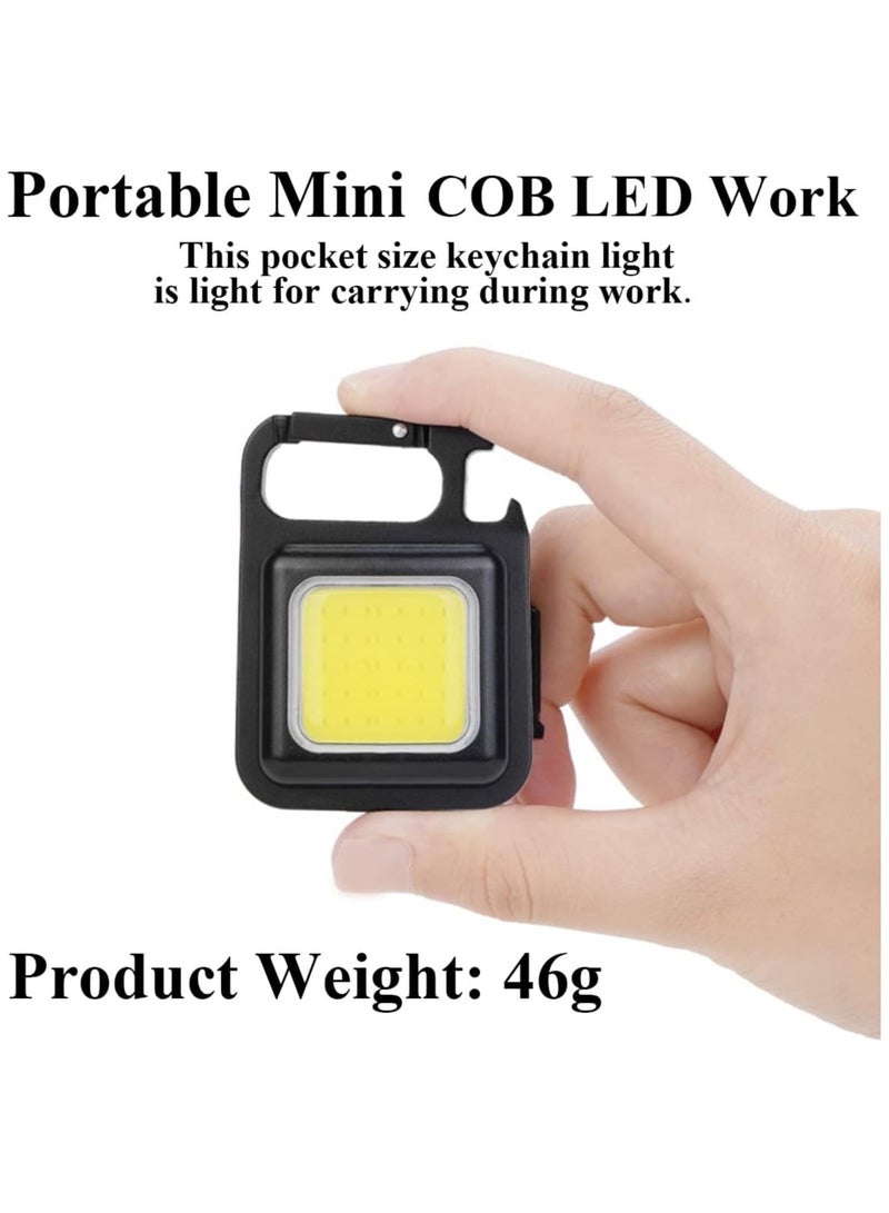 مصابيح يدوية صغيرة، 800 لومن قابلة لإعادة الشحن، مصباح جيب صغير الحجم قابل لإعادة الشحن، 4 أوضاع إضاءة، مصباح جيب EDC صغير مغناطيسي ومشرق ومضغوط مع قابل للطي... - Image 5