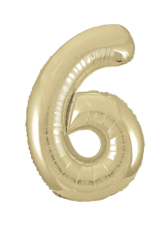 Unique 34" Gold Foil Number 6 Balloon - Image 2
