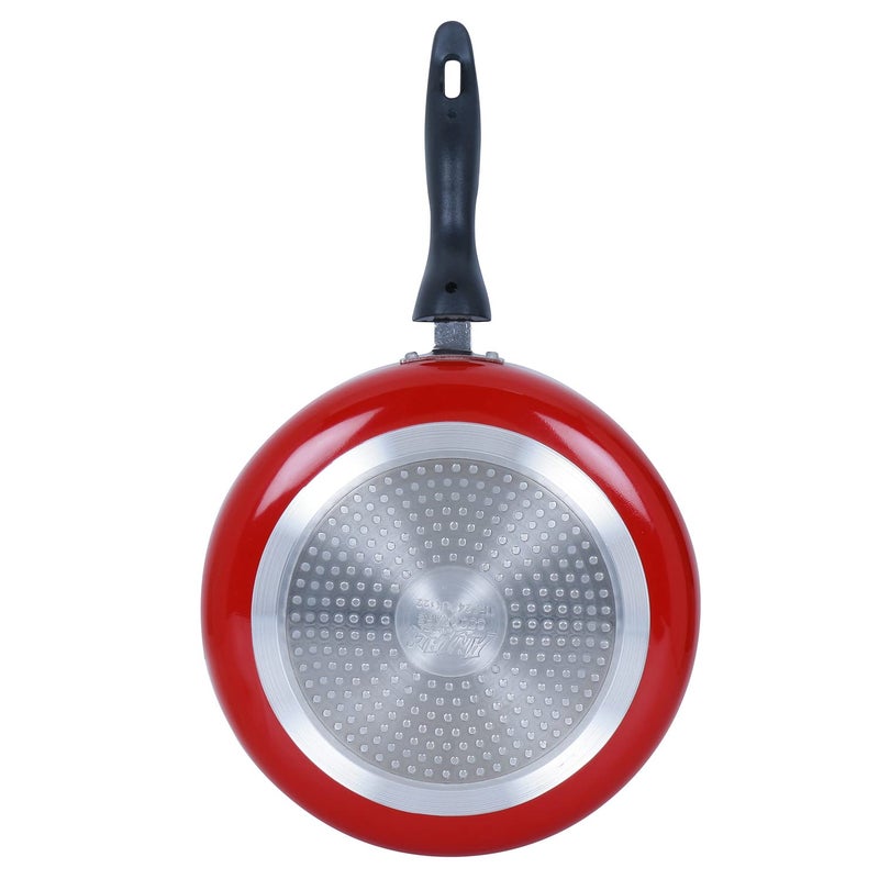 Anjali Non-Stick Dosa Tawa, Fry Pan and Kadai, 30 X Cm, Set of 3, Maroon - Image 3