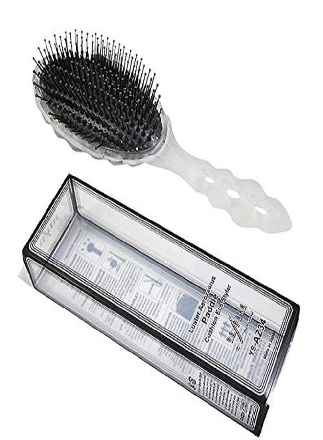 فرشاة تصفيف الشعر YS Park Luster Aerozaurus Paddle Cushion Eco Styler، شفافة، 0.13 كجم