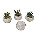 GIA GIA Artificial Mini Potted Succulents, Set of 4, Green  - Image 2