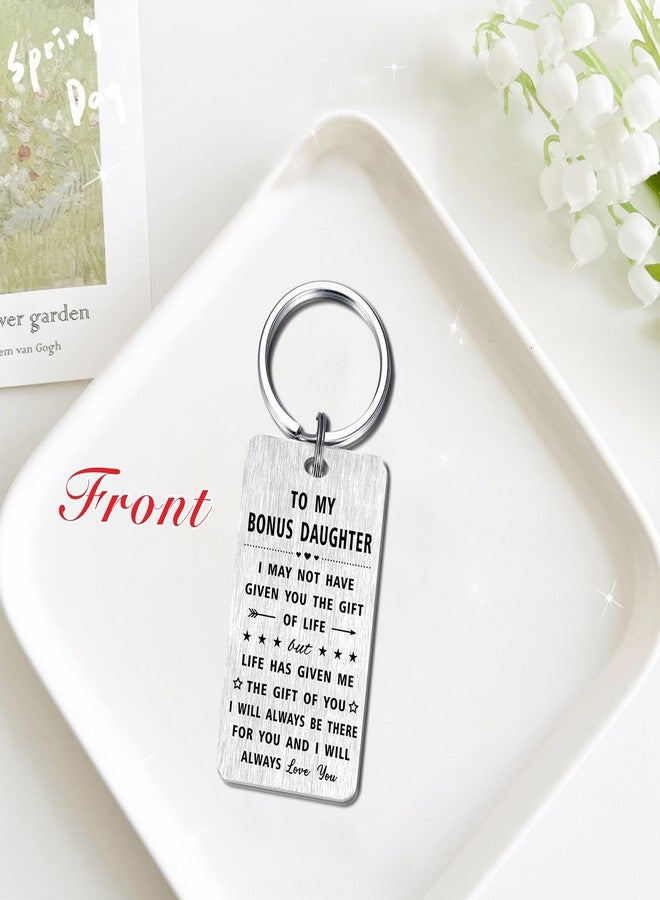 Jzxwan Bonus Daughter Gifts, I Love You Step Daughter Christmas Birthday Keychain, Stepdaughter Gifts Key Chain, Stepdaughter Present from Stepmom Stepdad - Image 4