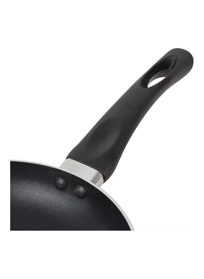 Royalford Aluminum Fry Pan With Tempered Glass Lid Strong Aluminum Body With Non Stick Coating And Bakelite Handle Compatible With Hot Plate Halogen Ceramic And Gas Stovetops Black - Image 5