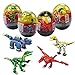 Anditoy 4 Pack Dinosaur Building Blocks Toys in Jumbo Eggs for Kids Boys Girls Easter Basket Stuffers Fillers Gifts Party Favors - Image 3
