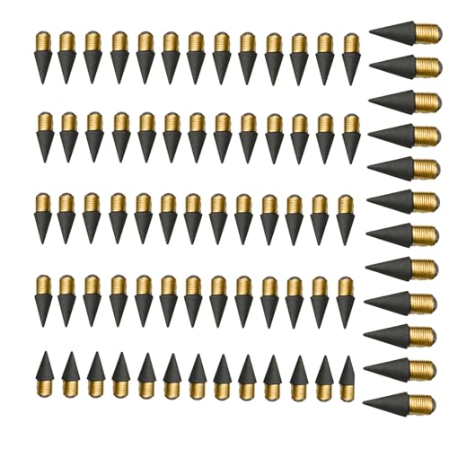 Lopenle 100 Pieces Everlasting Pencil Refills Eternal Pencils Nibs Inkless Eternal Pencils Head for Writing Stationery - Image 1