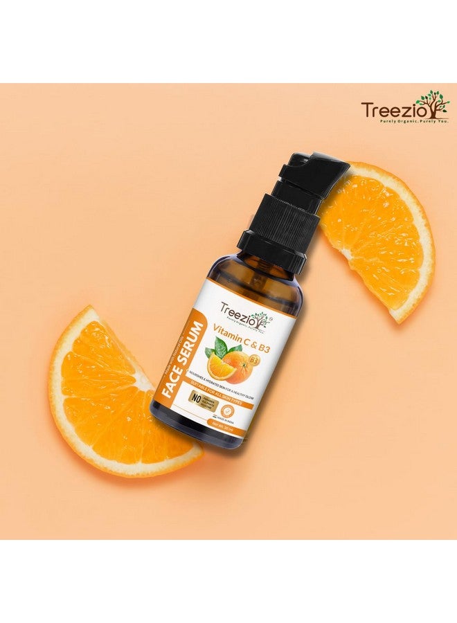 Treezio Vitamin C & B3 Face Serum - Brighten, Even Skin Tone & Protect, All Skin Types | No Sulphate No Paraben | For Men & Women Pack of 2 (30 ml Each) - Image 5