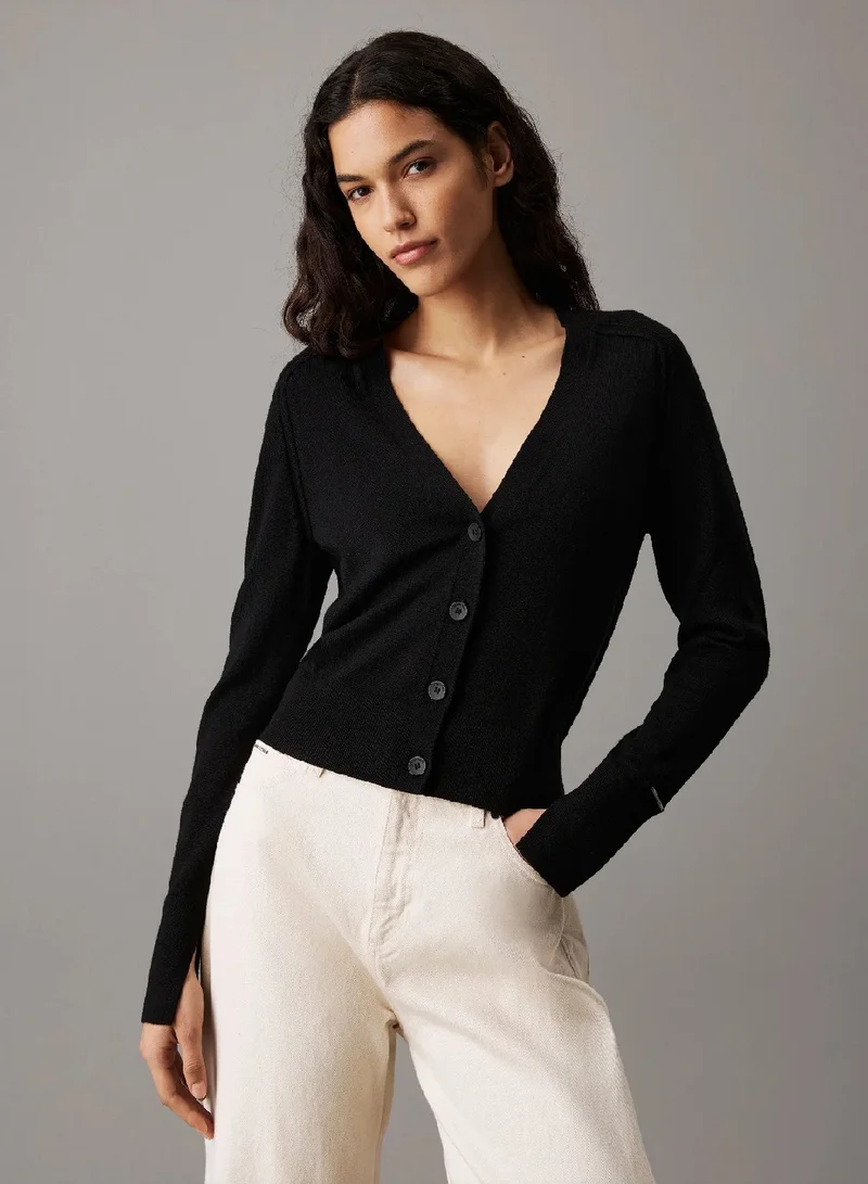 CALVIN KLEIN Slim Merino Cardigan Jumper