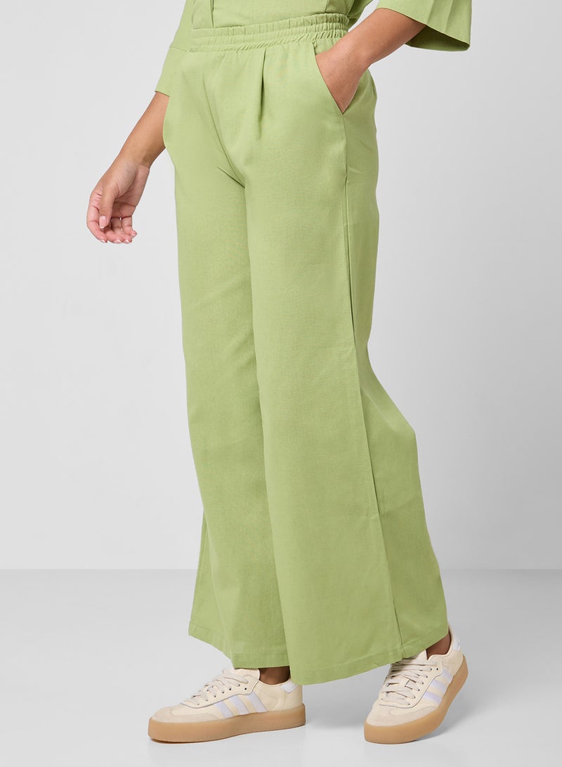 Ginger Linen Blend Relaxed Fit Shirt & Pant Coord Set - Image 4