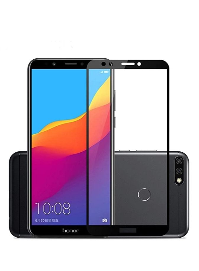 Phone Planet Tempered Glass for Huawei Y7 Full Screen Protector - Black Frame - Image 1