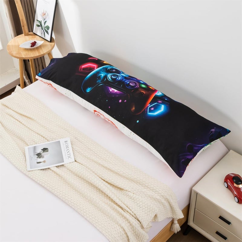 NTBED Space Gaming Body Pillow Cover Universe Game Console Microfiber Pillowcase with Envelope Closure for Kids Boys Adults,(20"x54",Multi) - Image 3