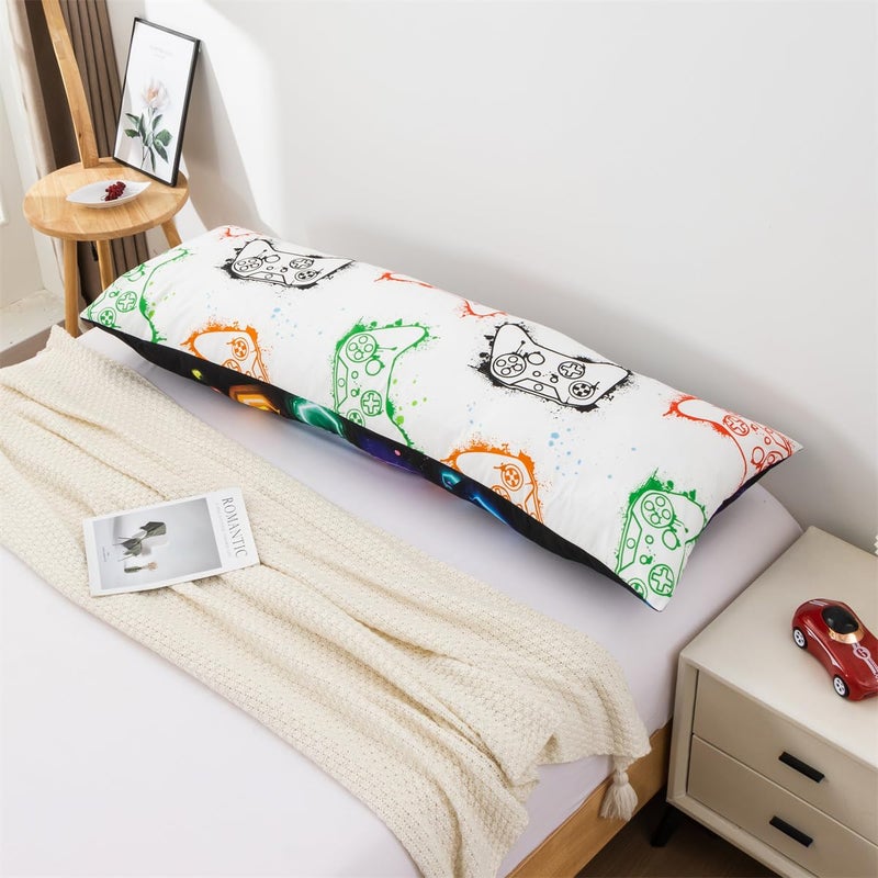 NTBED Space Gaming Body Pillow Cover Universe Game Console Microfiber Pillowcase with Envelope Closure for Kids Boys Adults,(20"x54",Multi) - Image 4
