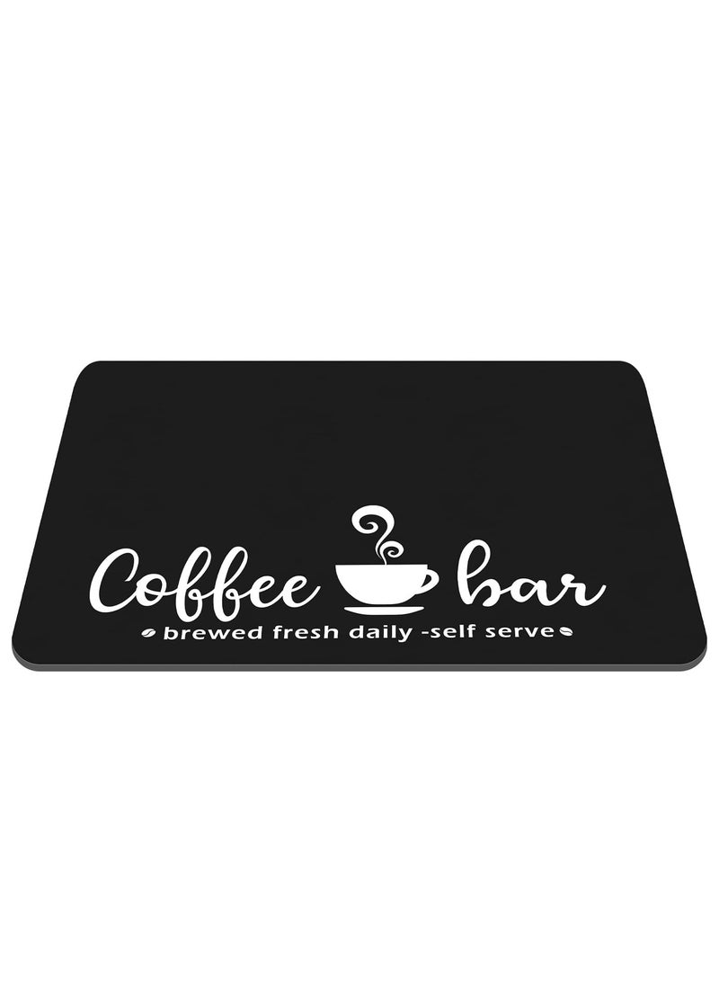 Flushrenic Coffee mat,Coffee mat for countertop,Coffee placemats,Hide Stain Rubber Backed Absorbent Dish Drying Mat  - Image 1