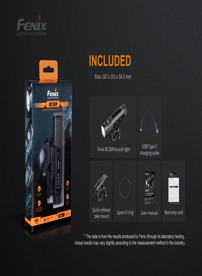 Fenix BC26R USB-C Rechargeable Bike Light,1600 Lumens Super Bright - Image 5