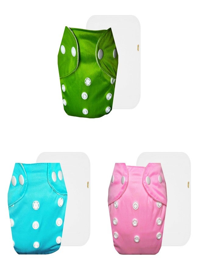 حفاضات دمبلدو لايت القماشية مع حشوة قطنية (عبوة من 3 قطع) | ملائمة تمامًا | قابلة لإعادة الاستخدام والغسل | مناسبة للسفر | مصممة من قبل أمهات | من 3 أشهر إلى سنتين | للجنسين - Image 1