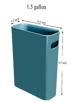 Youngever 1.5 Gallon Slim Trash Can, Plastic Garbage Container Bin, Small Trash Bin with Handles for Home Office, Living Room, Study Room, Kitchen, Bathroom (Teal) - pzsku/ZEA079AAA084443DF9D13Z/45/_/1692791428/262c5393-1020-472f-a897-60e64c610802