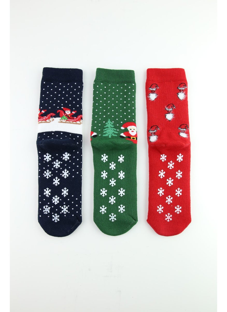 Bross Christmas Red Towel Kids Socks  - Image 2