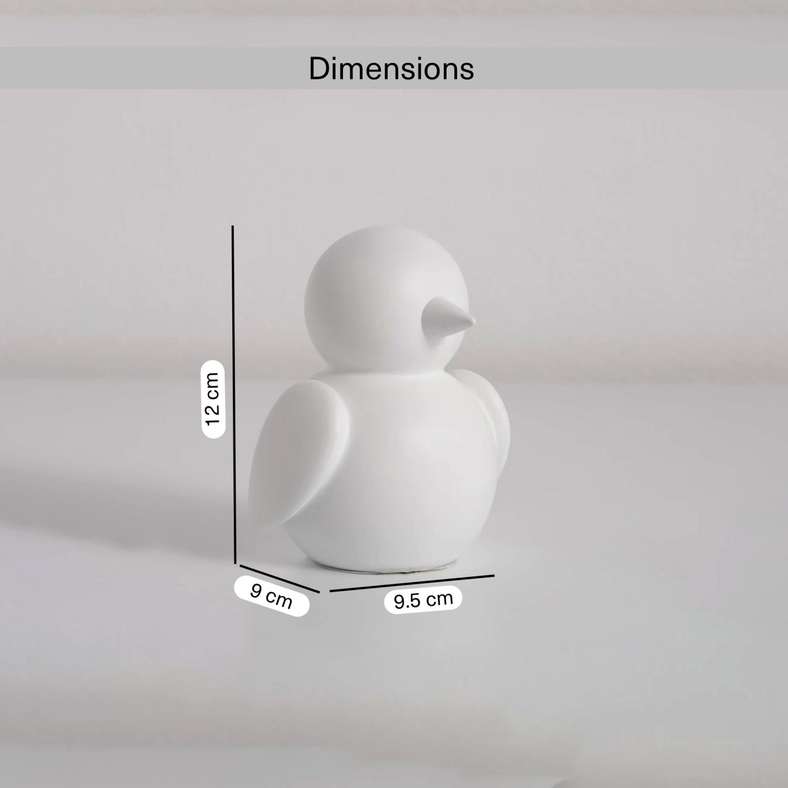 Pan Home Bird Polyresin Decor Figurine - White - Image 5