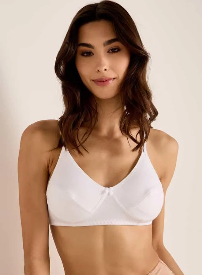 سبلاش فيڤ Bow Detail Support Bra with Hook and Eye Closure and Adjustable Strap