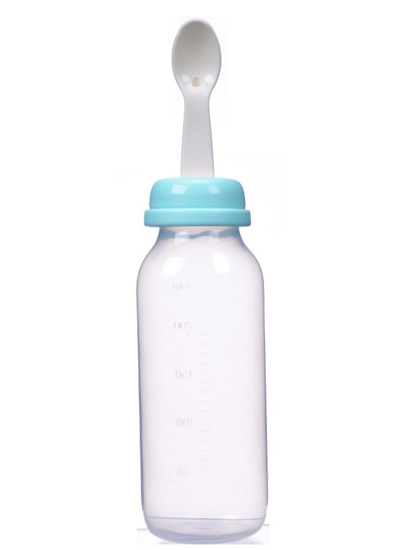 لوكو وحدة تغذية طعام مع ملعقة من لوكو، 240 مل، لون أزرق- 3 قطعة - Image 5