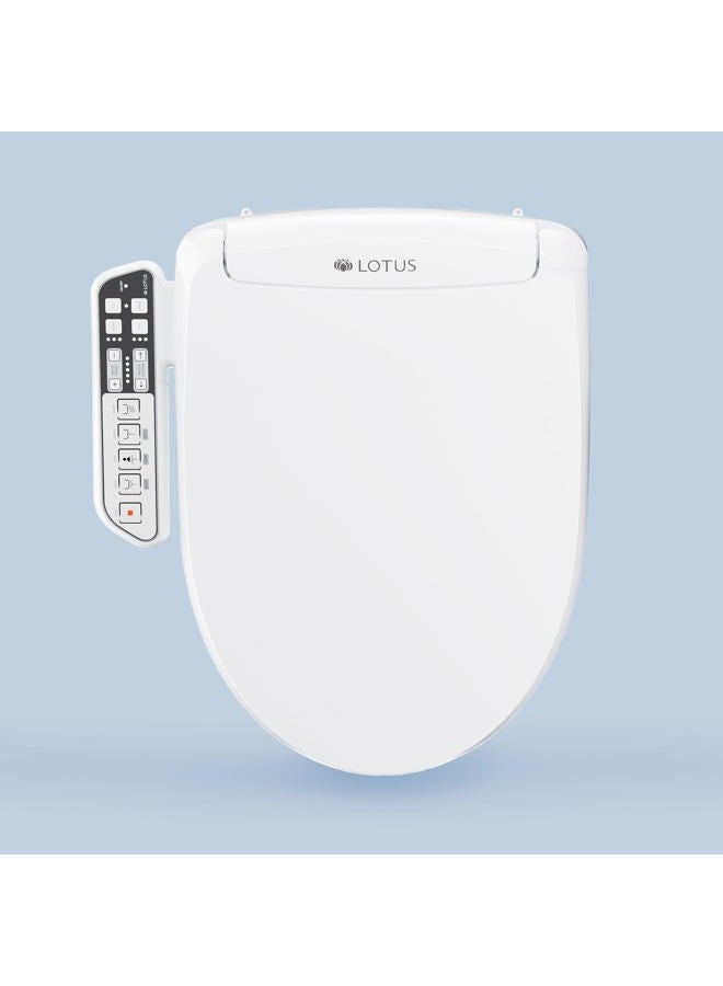 Lotus Hygiene Systems ATS-500 Advanced Smart Toilet Seat Bidet, Heated Seat and Temperature Controlled Wash, Warm Air Dryer, White with 2 Years Warranty - Image 1