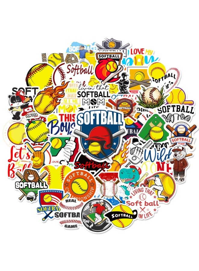 NIBEMINENT 50 Pcs Cartoon Sports Ball Deco Kit Waterproof Stickers, High Definition Printing Bright Colors, Suitable for Laptop Skateboard Luggage Water Bottle Guitar DIY - Image 1