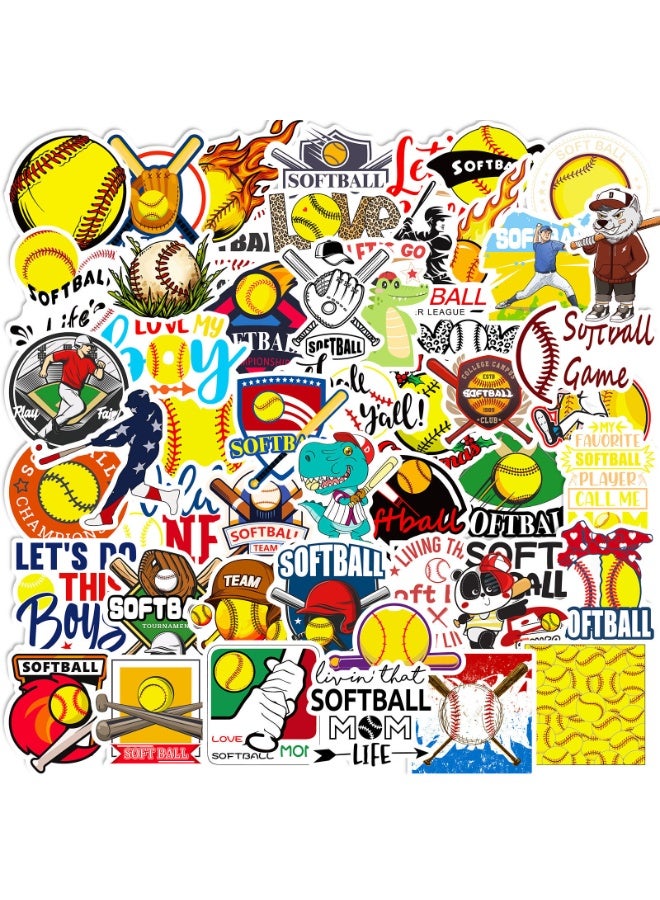 NIBEMINENT 50 Pcs Cartoon Sports Ball Deco Kit Waterproof Stickers, High Definition Printing Bright Colors, Suitable for Laptop Skateboard Luggage Water Bottle Guitar DIY - Image 2