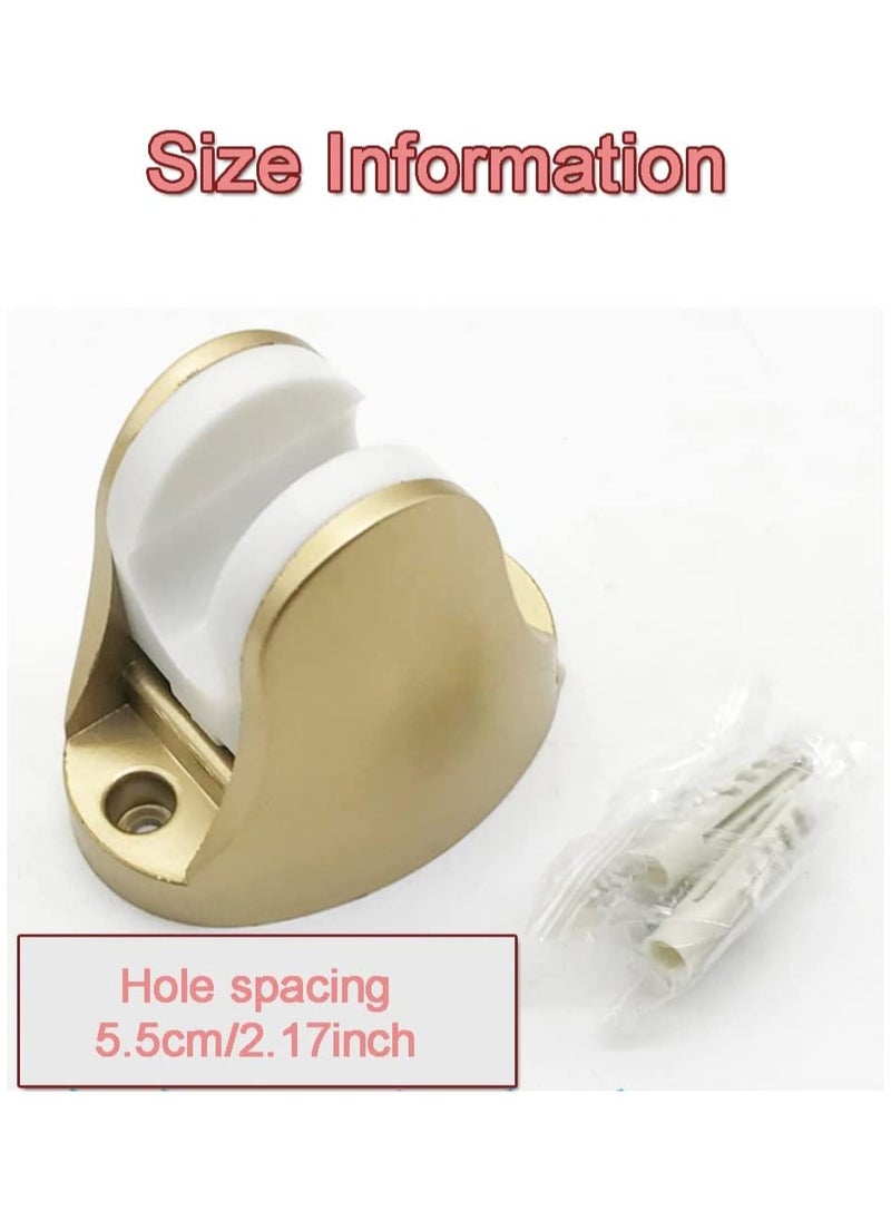 SYOSI Wall Mount Shower Bracket Shower Head Holders Handheld Shower Head， ABS Chrome Plated Fixed Mounted Shower Rod Holder Bathroom Wall Bracket Handheld Shower Head Adjustable Holder 6pcs Gold  - Image 2