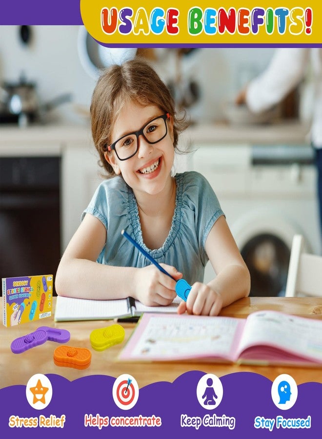 تابا مجموعة من 4 قطع من ألعاب التململ الحسية المصنوعة من السيليكون للبالغين - مناسبة للأطفال المصابين بالتوحد والقلق واضطراب فرط الحركة ونقص الانتباه، أدوات مهدئة للبالغين، مثالية للاستخدام في المكتب أو أثناء السفر أو في الفصول الدراسية، هدية رائعة. - Image 5