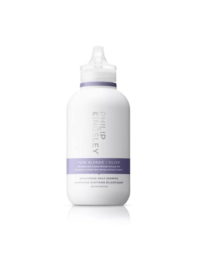 Philip Kingsley Pure Blonde/Silver Brightening Daily Purple Shampoo For Blonde Gray Silver Brassy Colored Highlighted Bleached Hair Toner For Orange Brassiness And Yellow Tones 845 Oz - Image 2