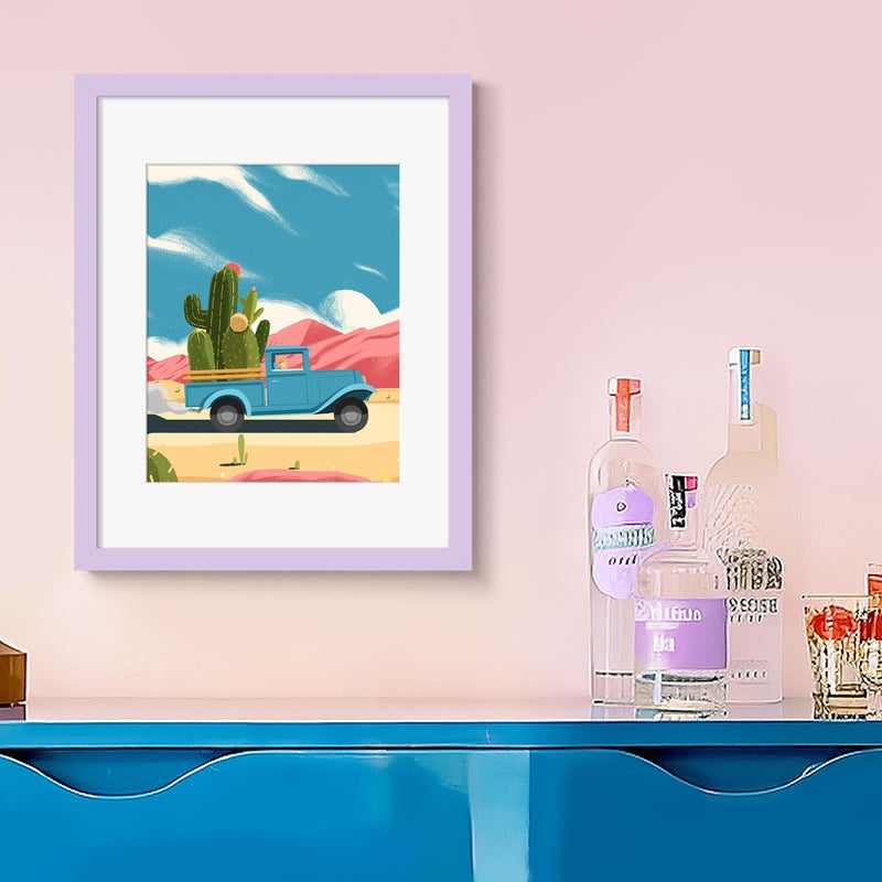 upsimples 11x14 Picture Frame  Display Pictures 8x10 with Mat or 11 x 14 Without  Wall Hanging Photo Frames  Purple  1 Pack - Image 2