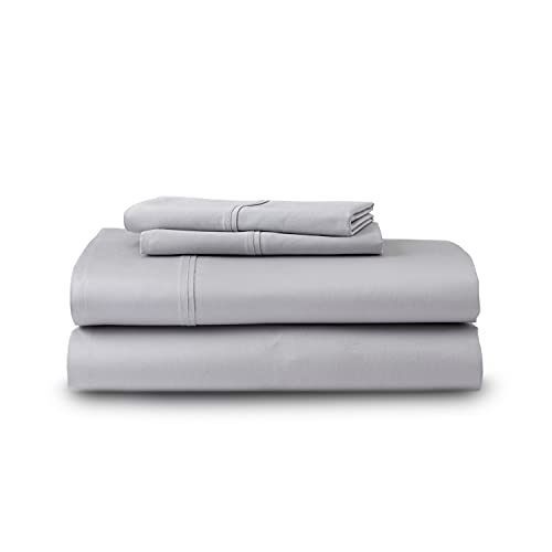 GhostBed King Cooling Supima Cotton and Tencel Luxury Sheet Set - Wrinkle Resistant with Deep Pockets, 6 Piece, Gray - Image 1