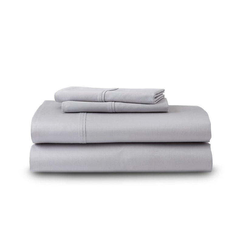 GhostBed King Cooling Supima Cotton and Tencel Luxury Sheet Set - Wrinkle Resistant with Deep Pockets, 6 Piece, Gray - Image 5