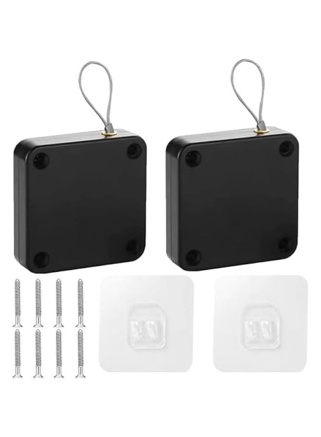 HOOKOR 2 Pack Punch-Free Automatic Sensor Door Closer, Residential Commercial Auto Door Closer with Drawstring, Multifunction Automatically Close for Doors  - Image 1