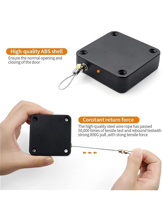 HOOKOR 2 Pack Punch-Free Automatic Sensor Door Closer, Residential Commercial Auto Door Closer with Drawstring, Multifunction Automatically Close for Doors  - Image 2