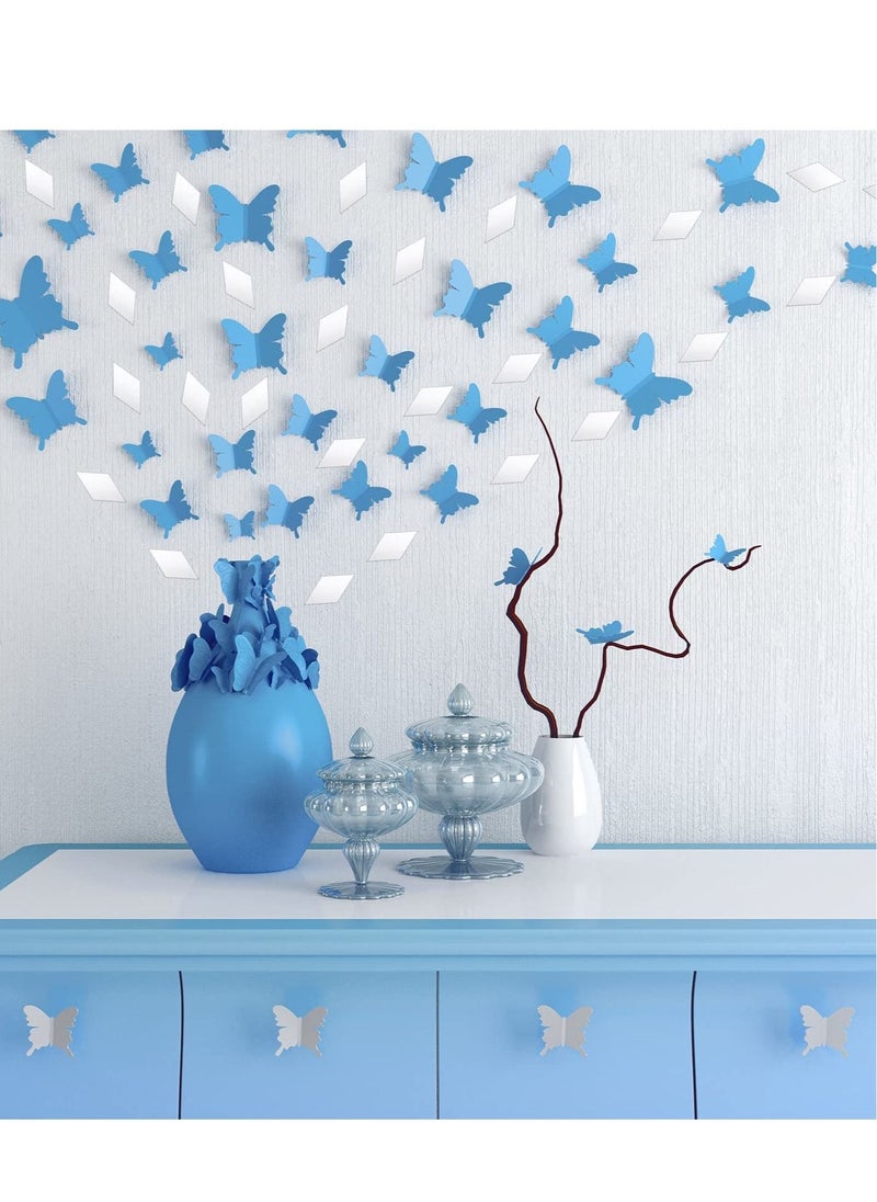 Excefore - Mini Diamond Shape Mirror Tiles for Crafts, 500 Pcs 1 x 0.5 Inch Rhombus Mini Mosaic Tiles Small Mirror Pieces Glass Tiles for Wall Home Decoration Crafts DIY Making Supplies - Image 1