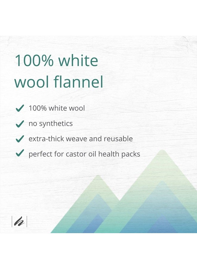 Home Health Wool Flannel - Small Size, 12" x 18" - 100% White Wool, Extra Thick Weave, Unbleached, No Synthetics, For Castor Oil Packs, Reusable - Cruelty-Free, Eco-Friendly - Image 4