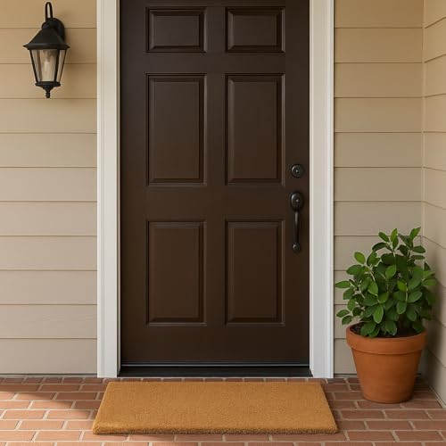 Kempf Coco Coir Doormat Natural Woven - Extra Thick 1-Inch, Heavy-Duty, Indoor Outdoor, No Vinyl Backing for Front Door, Entryway and Porch, 18" x 30" - Image 3